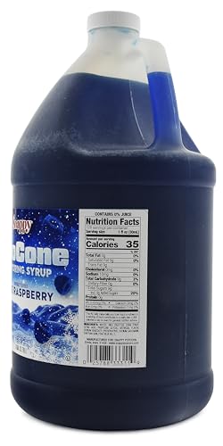 Snappy Blue Raspberry Sno Cone Syrup, 1 Gallon128 Ounce