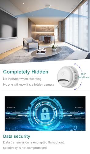 CAMDUCK Wireless Spy Camera|Hidden Camera Smoke Detector|4MP HD Nanny Cam| WiFi Hidden Camera|Spy Camera Hidden Camera|Secret Camera|Hidden Security Camera|Indoor Camera for Home Office