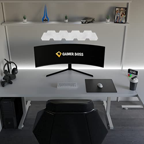 Gamer Boss - Gaming Mouse Pad - 48 x 24 Inches - 4mm Thick with Stitched Edges, Non-Slip Rubber Base, Premium Cloth Mousepad, Desk Mat for Laptop, Keyboard, Computer & PC (Mega, Red)