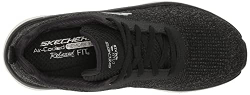 Skechers Women's D'LUX Walker-Daily Beauty Sneaker, Charcoal=Char, 11