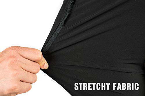 clothin Men's Elastic-Waist Travel Pant Stretchy Lightweight Pant Multi-Pockets Quick Dry Breathable(Cocoa Brown 3XL-30)