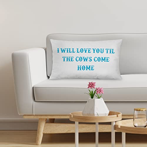 Nogrit I'll Love You Till The Cows Come Home Pillow Covers 12x20, Love Gifts, Valentines Day Anniversary Wedding Gifts, Love Pillows, Cow Pillow Covers, Cow Home Decor