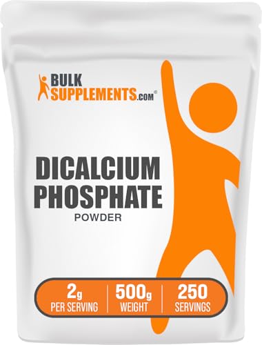 BulkSupplements.com Dicalcium Phosphate Powder - Calcium Supplement, Dicalcium Phosphate as Leavening Agent - Unflavored & Gluten Free, 2000mg per Serving, 500g (1.1 lbs) (Pack of 1)