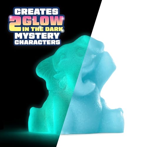 Elmer's Squishies Kids’ DIY Activity Kit, Glow in the Dark Toy Kit, Creates 2 Mystery Characters, 13-Piece Set, Ages 6+