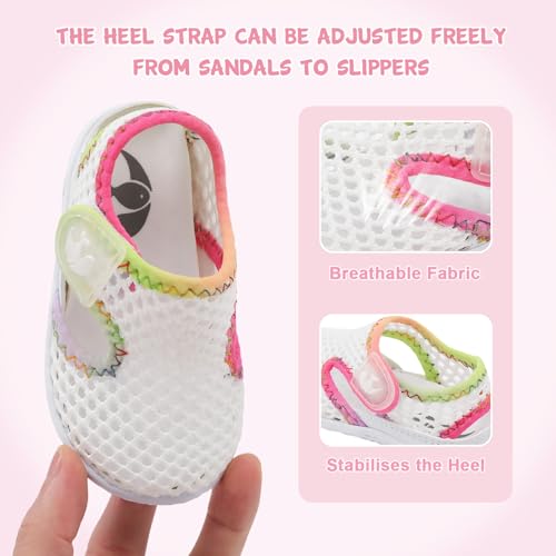 FEETCITY Boys Girls Water Shoes Soft Rubber Flat Shoes Summer Baby Girl Sandals Infant Girl Boys Slippers 6-12 Months