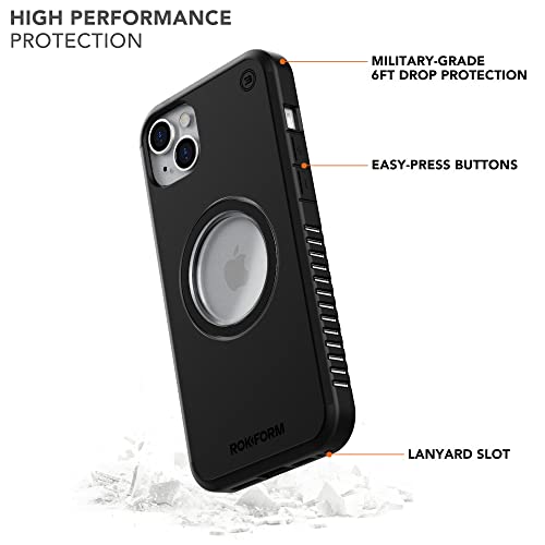 Rokform - iPhone 14 Plus Case, Eagle 3 Series, Dual Magnet + MagSafe Compatible, iPhone 14 Plus Golf Case, Slim and Lightweight iPhone Cover, Drop Tested Armor (Black)