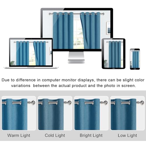 DWCN Faux Linen 100% Blackout Patio Door Curtain 108 Inches Long, Extra Wide Thermal Insulated Grommet Curtain Drapes for Living Room/Sliding Glass Door - 100W x 108L Inch, Dark Grey, 1 Panel