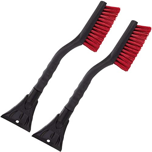 Mallory Force 17” 2-518 Snowbrush with Ice Scraper for Cars, 2 Pack