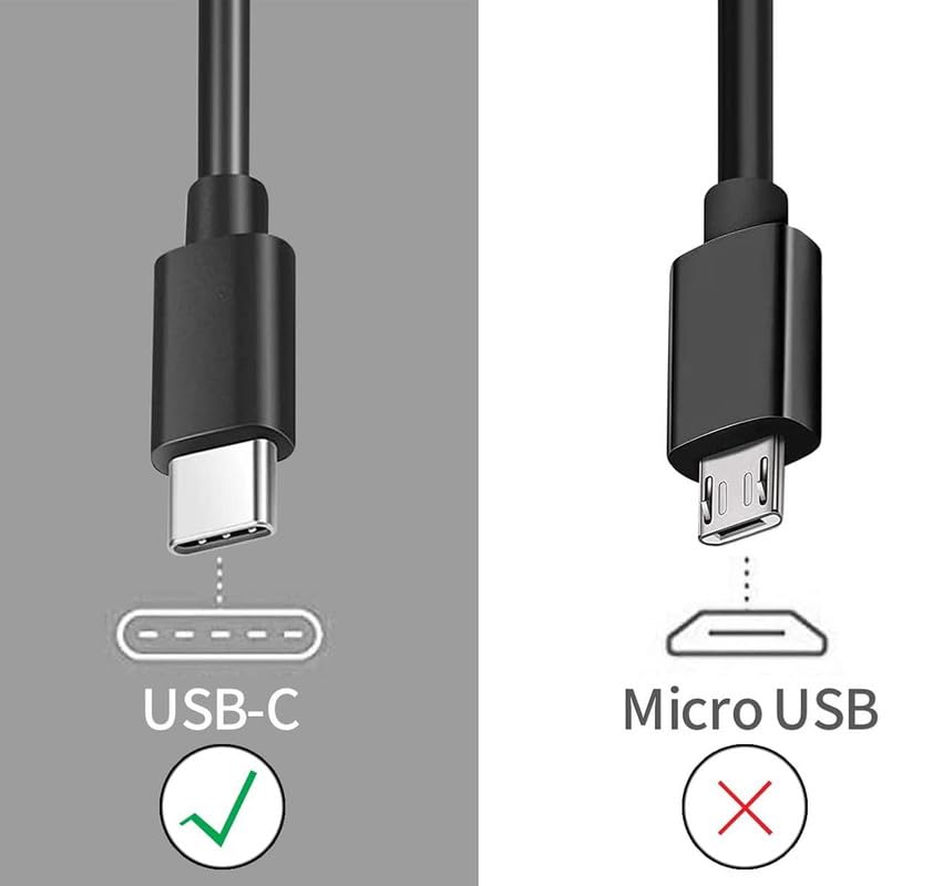 Guy-Tech 5V USB Type C AC/DC Adapter Replacement Charger Compatible for LAMPICK C055 Travel Makeup Mirror with Lights 1000 mAh Rechargeable Battery DC5V Power Supply Cord Cable