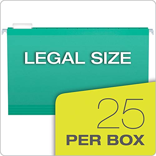 Pendaflex Hanging File Folders, Legal Size, Aqua (PFX415315AQU)