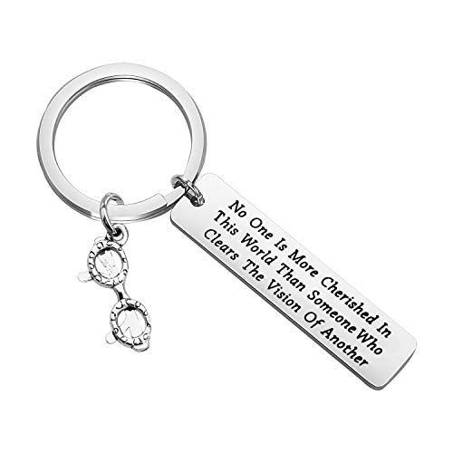 FEELMEM Optometrist Gift Eye Doctor Gift Optician Gift Eye Glasses Keychain Clears The Vision of Another Eye Doctor Jewelry