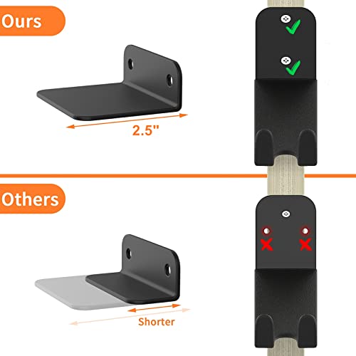 WALMANN 2 Pack Bike Pedal Hanger Wall Mount, Heavy Duty Horizontal Bike Rack for Garage Wall, Bike Display Stand for Home Holds Up to 70LBS
