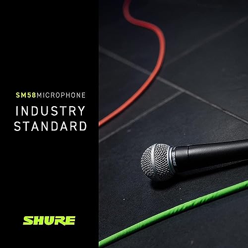 Shure SM58 Pro XLR Dynamic Microphone - Professional Studio & Live Performance Cardioid Mic for Vocals, Podcasting, and Recording, Special Black Edition