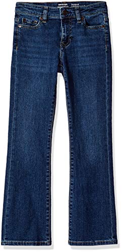 Amazon Essentials Girls' Slim Boot-Cut Stretch Jeans, Washed Blue, 10