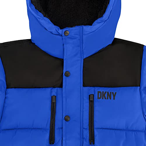 DKNY Boys' Classic Insulated Puffer Jacket, Timber Tan, 8