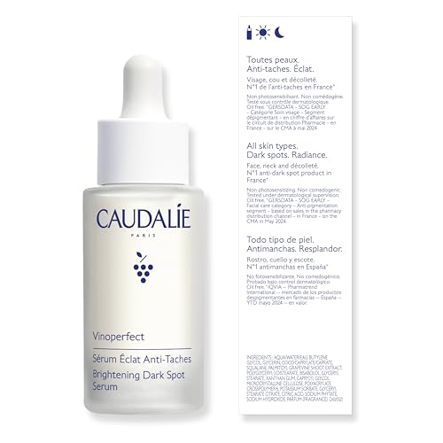 Caudalie Vinoperfect Brightening Dark Spot Serum, Dark Spot Corrector 62x More Effective than Vitamin C, Skin Brightening Serum with Viniferine, 1 Fl Oz