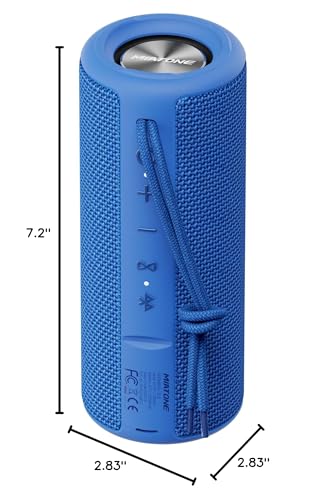 MIATONE Boombox Outdoor Portable Bluetooth Speakers Wireless Speaker Waterproof - Blue