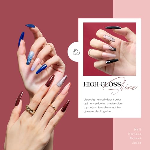 Beetles Cat Eye Gel Nail Polish Set, 20 Colors Magnetic Gel Polish Red Purple Blue Color Fall Gel Polish Set with Double-ended Pen and Magnet Gel, Base & Top Coat, Manicured Soak Off UV for Women