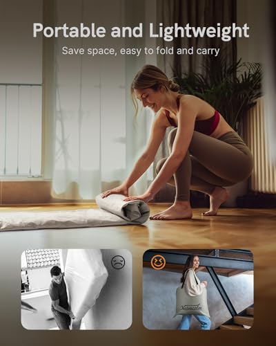 NatraCalm Twin Air Mattress with Built in Pump, Blow up Mattress in Fast Self-Inflation/Deflation, Foldable Inflatable Mattress for Camping & Home, Portable Waterproof Airbed, colchon inflable