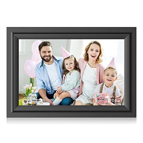 SAMMIX Digital Picture Frame, 10.1 Inch WiFi Digital Photo Frame, IPS HD Touch Screen Electronic Picture Frame, 16GB Storage, Slideshow, Easy to Share Photos and Video via Uhale APP, Gifts for Family