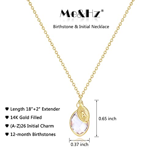 Dainty August Birthstone Necklace with Initial T, 14k Gold Filled Tiny Cute Leaf Letter Peridot Birthstone Pendant Necklace Gold Initial Necklaces for Women Mother Grandma Birthday Gift