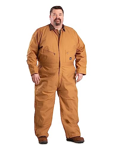 Berne Men's Heritage Insulated Coverall, X-Large Short, Brown Duck