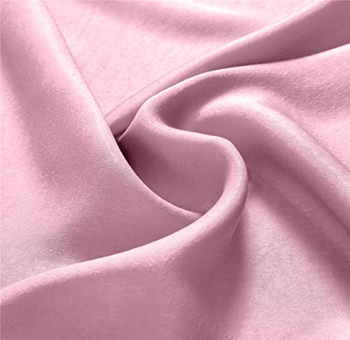 Yancorp Non-See-Through Velvet Opaque Privacy Curtains 2 Panels Drapes for Living Room Bedroom Doorway Divider Semi Sheer Curtain Kithen Window Panels (Baby Pink, W52 X L63)
