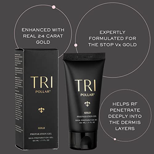 TriPollar Stop Gold Preparation Gel 50ml - Radio Frequency Skin Tightening Facial Machine Conductive Gel - Professional Home RF Anti Ageing 24 Gold Formula - Compatible with TriPollar Stop Devices