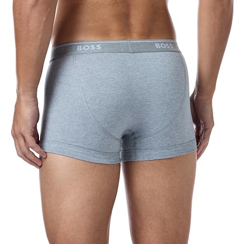 BOSS Hugo Men's Boxer Brief 3p Us Co 10145963 01, Grey/Charcoal/Black, Small