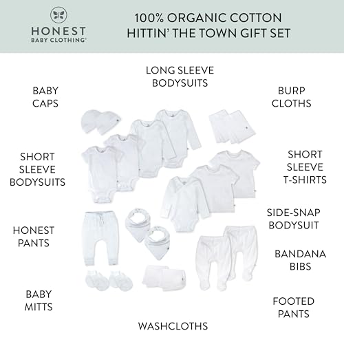 HonestBaby Multipack Gift Sets 100% Organic Cotton for Newborn Infant Baby Boys, Girls, Unisex, Twinkle Star Navy, Newborn