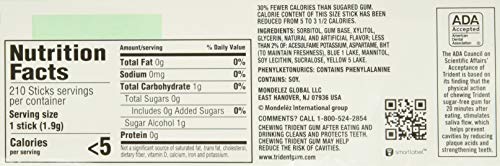 Trident Spearmint Flavor Bubble Gum 14 Sticks (Netcount 15 Pack), 15 Count (Pack of 1)