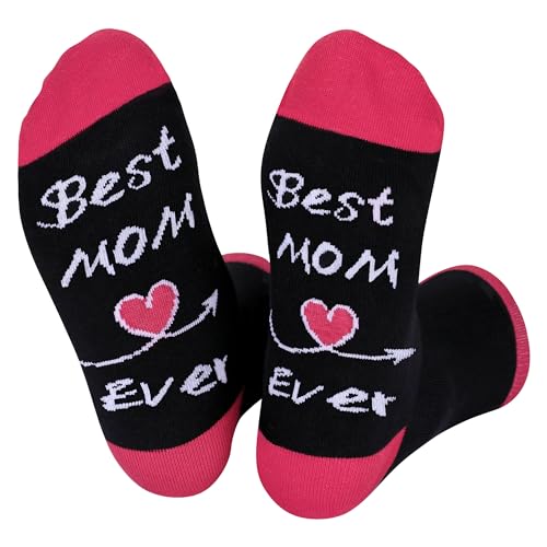 Mothers Day Socks Gifts for Her, Birthday Gifts for Women, Funny Mom Gifts from Daughter Son Best Mom Ever Socks Gifts