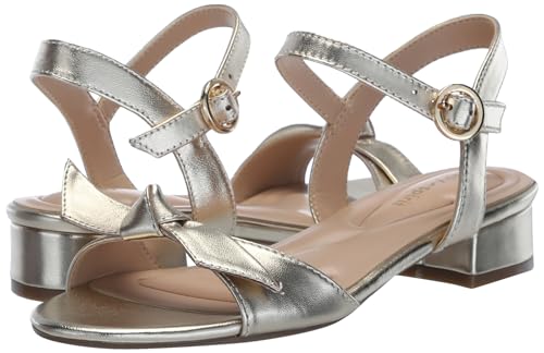 Easy Spirit Women's Ginova Heeled Sandal, Gold Leather, 8.5