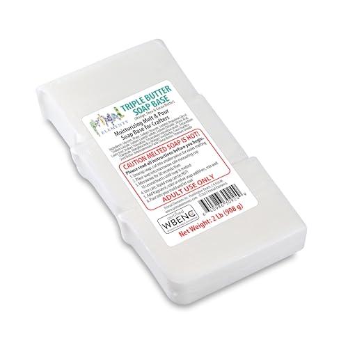 Primal Elements Triple Butter Soap - Moisturizing Melt and Pour Glycerin Soap Base for Crafting and Soap Making, Vegan, Cruelty Free, Easy to Cut - 2 Pound