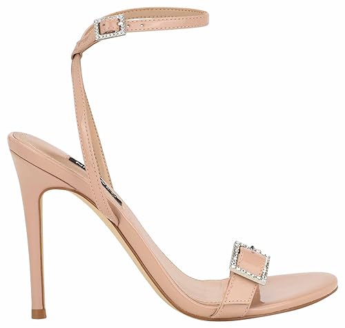 Nine West Women's MORAS Heeled Sandal, Silver 040, 10