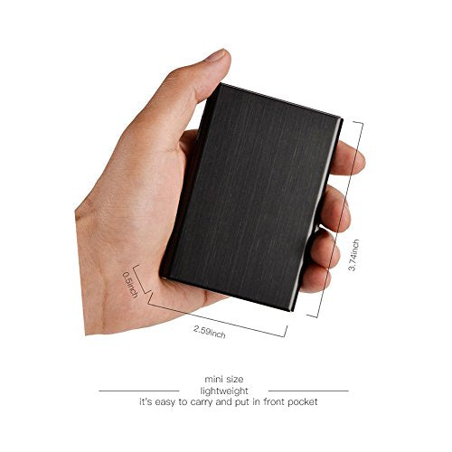 EASTNIGHTS Credit Card Holder Stainless Steel Credit Card Case Metal ID Card Holder RFID Wallets Business Card Holder for Women or Men