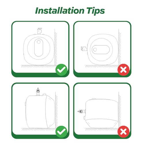 FOGATTI Electric Mini Tank Water Heater, 2.5 Gallon Point of Use Instant Hot Water Heater 120V 1440W, Small Hot Water Heater, Under Sink, Wall or Floor Mounted, Easy to Install