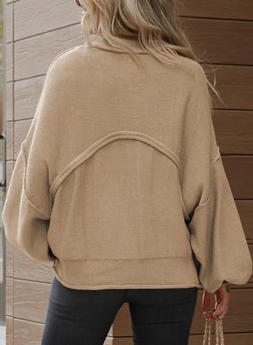 Dokotoo Halloween Sweaters for Women Fall Winter Clothes for Women 2025 Trendy Autumn Fashion Ladies Lantern Sweaters Fall Tops for Women Lightweight Crewneck Cute Soft Winter Knit Pullover Sweaters