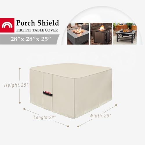 Porch Shield Fade Resistant Solo Stove Yukon Cover - Waterproof Patio Fire Pit Cover Round 32 inch Fits for Small Firepit Solo Stove Yukon