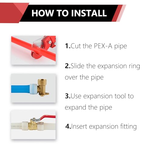 (Pack of 10) EFIELD 1 inch F1960 Expansion Rings/Sleeves For Pex A Tubing/Piping Connection, ASTM F1960,(EXP-RING013-10PCS)
