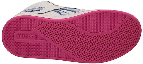 Reebok Girls Royal Prime Mid 2.0 Sneaker, White/Electric Cobalt/Laser Pink, 11 Little Kid