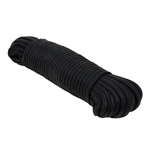 Extreme Max 3008.0451 Type III 550 Paracord Commercial Grade - 5/32" x 25', Black