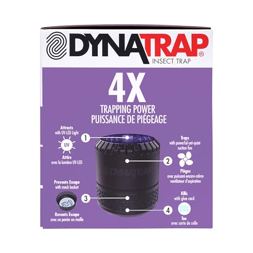 DynaTrap DT152 Indoor Insect Trap and Killer – Catches and Kills Fruit Flies, Gnats, Moths, Mosquitoes & Other Flying Insects