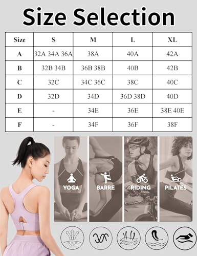 Sports Bras for Women High Support, Everyday Comfy Bras Bean Paste Red(S)