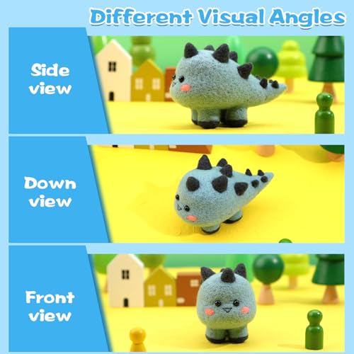 Nitlak Needle Felting Kit, Animal Needle Felting Starter Kit with Wool, Needle Felting Supplies with Foam Mat Instruction Needle Felting Needles for Beginners Adults DIY Craft Project(White Chicken)