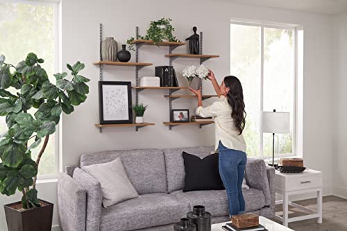 Rubbermaid 10"x24" Decorative Board, Golden Oak, Adjustable Shelf, Wood, Storage, Shelving