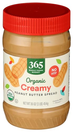 365 by Whole Foods Market, Organic Sweetened Smooth Peanut Butter, 16 Ounce