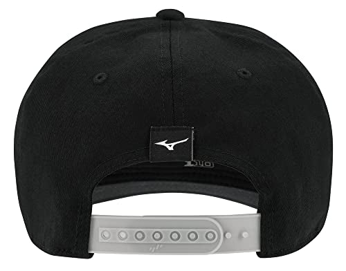 Mizuno Standard Patch Snapback Hat, Black, OSFA