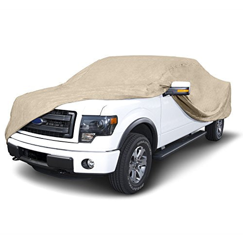 Budge Protector IV Truck Cover, 4 Layer Reliable Weather Protection, Waterproof, Dustproof, UV Treated, Tan, Size 3: Standard Cab Max Bed Length 7' 6" (90 inches)