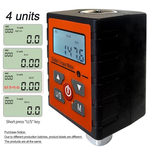 Soonkoda Digital Torque Adapter 1/2" Drive include adapters for 3/8" and 1/4" 4.5-147.6 ft-lb Torque Wench Converter with alarm torque settings torque meter tester